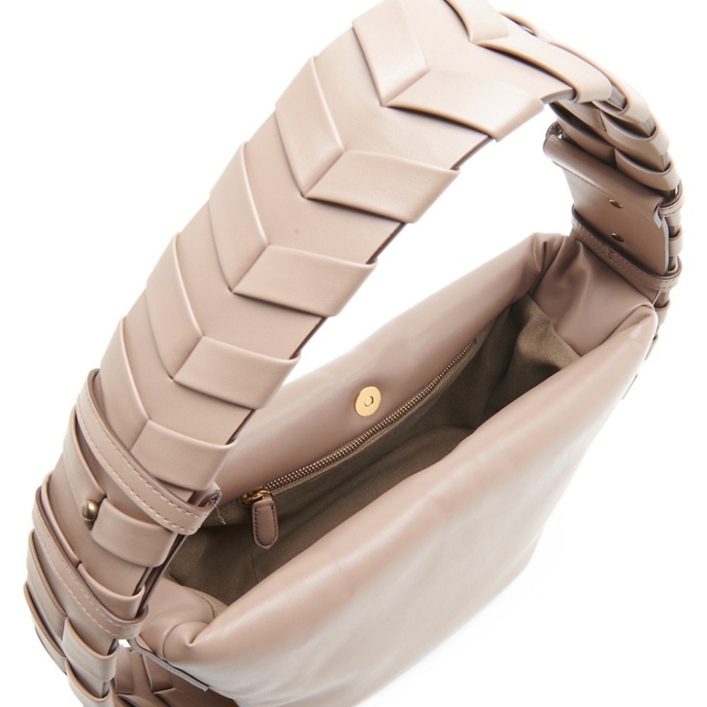 Stella McCartney Braided Puff Shoulder Bag Moss Tan - Picture 5 of 15